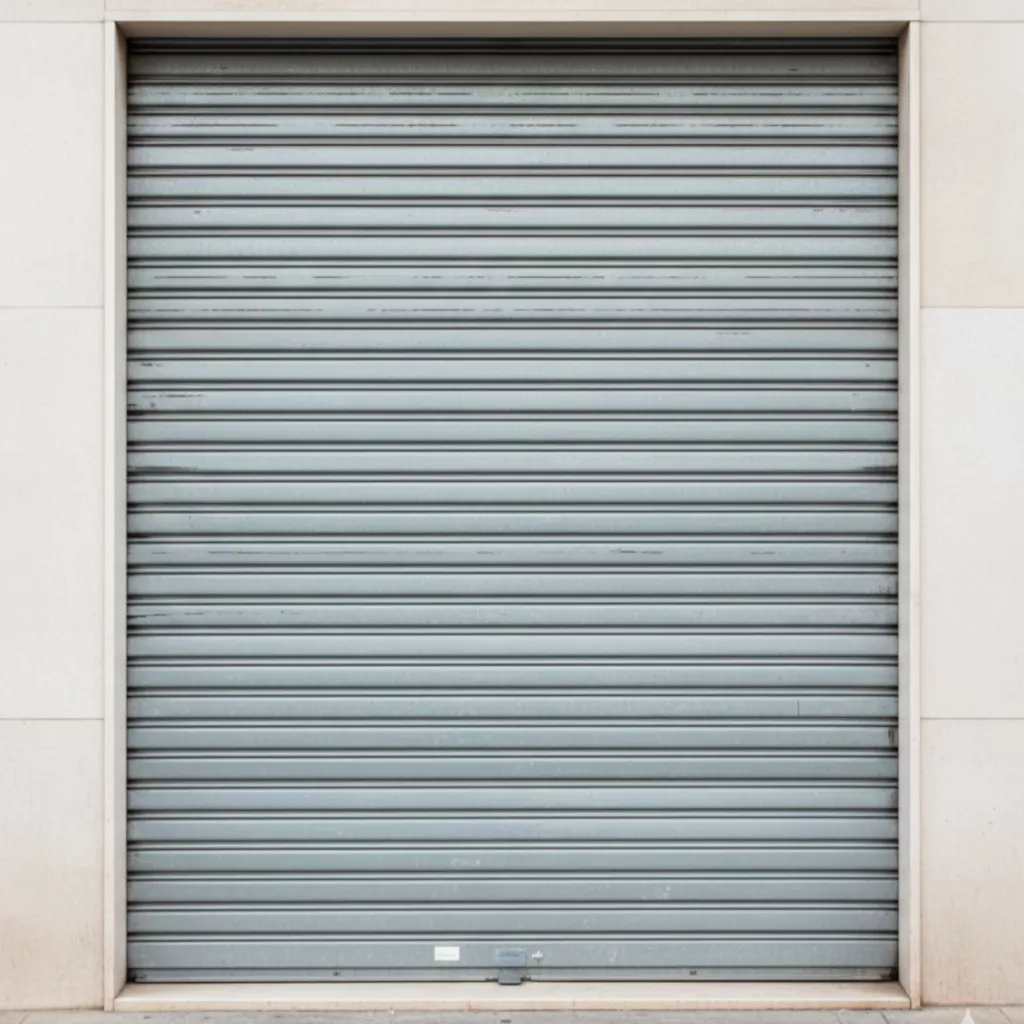 Persiana metálica de un local
