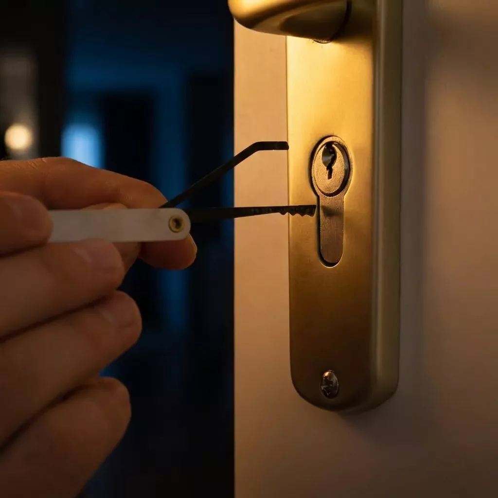 Cerrajero atendiendo una urgencia en Cájar